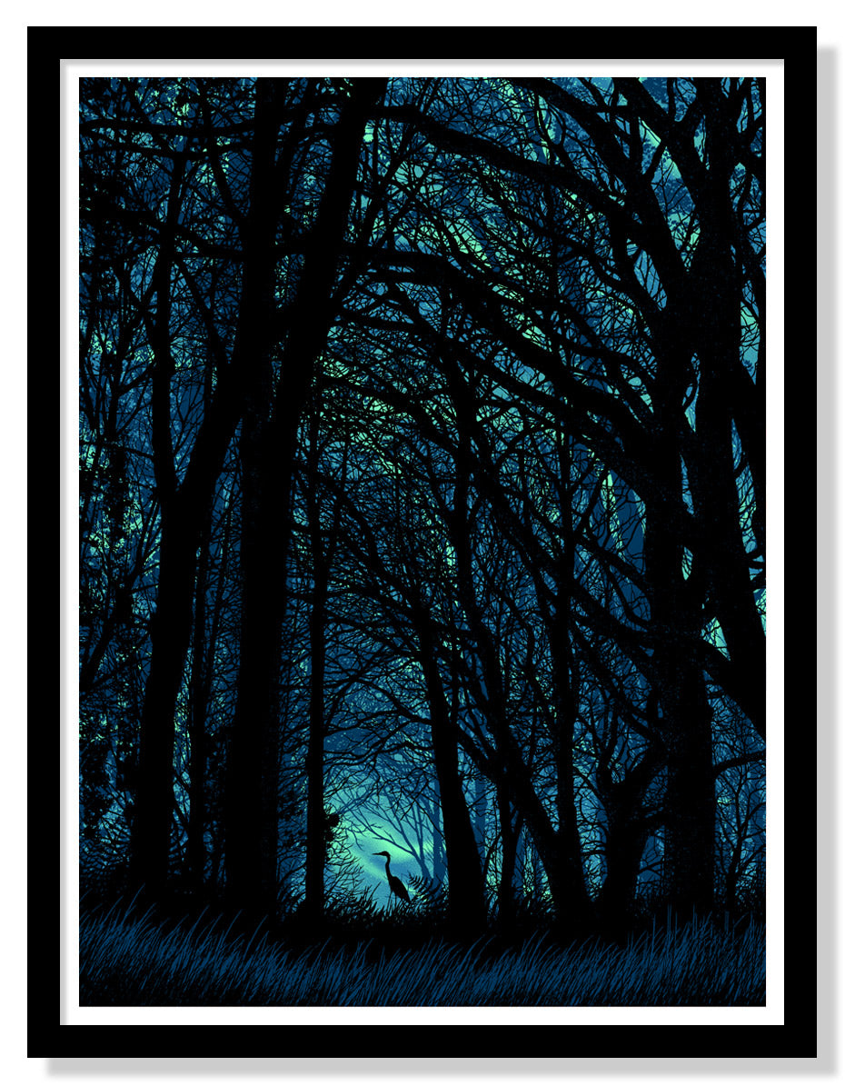 Heron in the Woods Poster by Dan McCarthy (4th Edition)