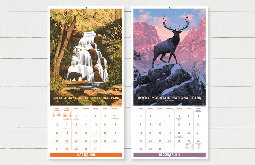 Fifty-Nine Parks Calendar (2019)