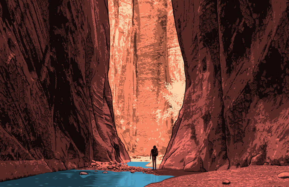 Zion National Park Poster (The Narrows)